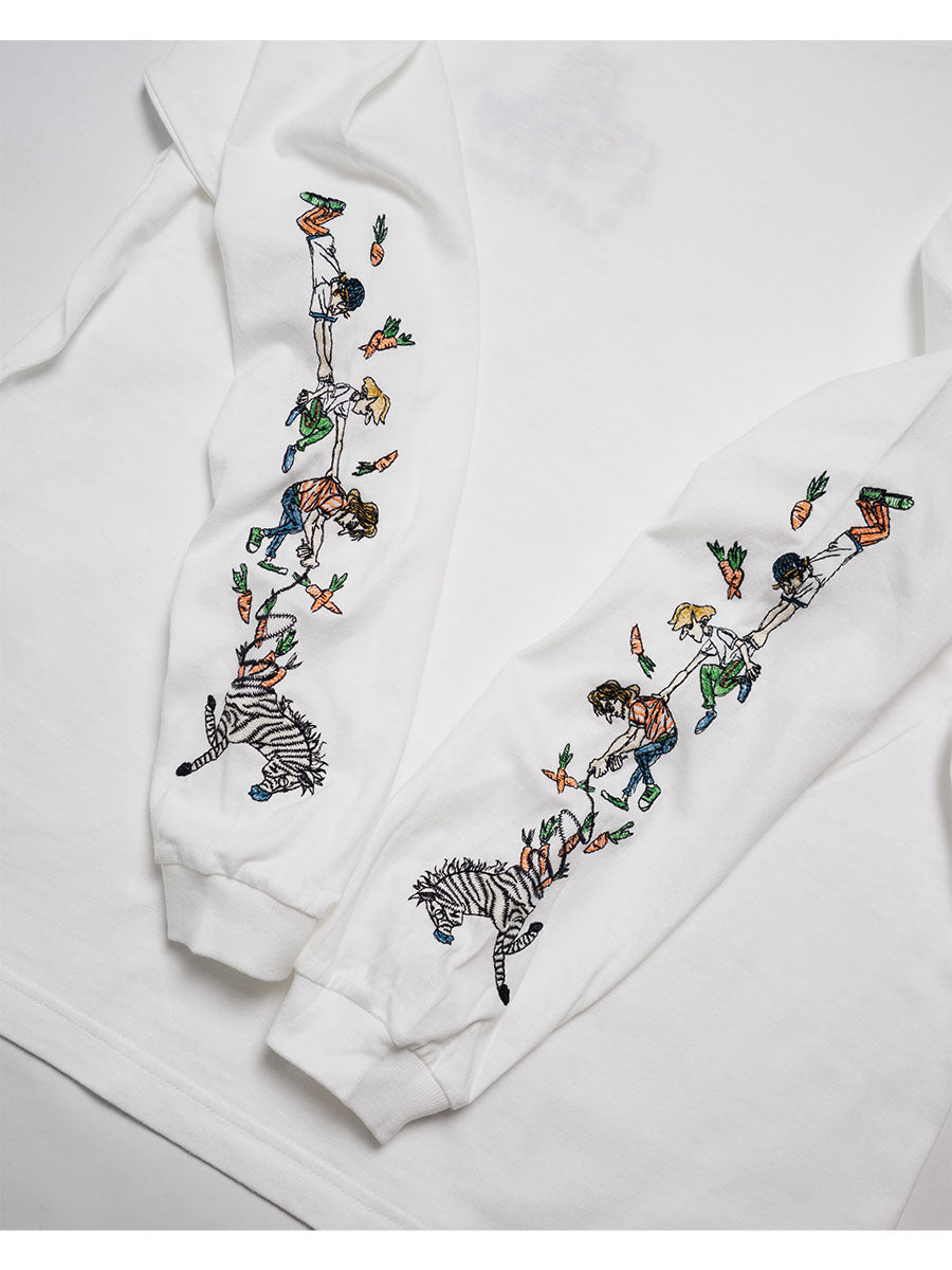 FAVORITE ZEBRA LS TEE -WHITE-