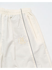 NYLON TRACK PANTS -IVORY-