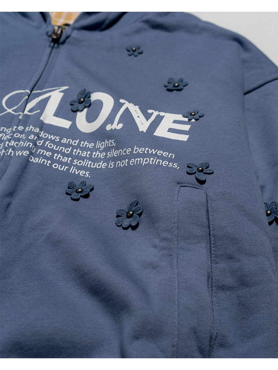 REVERSIBLE HOODIE -BLUE-
