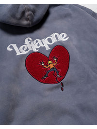 HEART ZIP PARKA -BLUE-