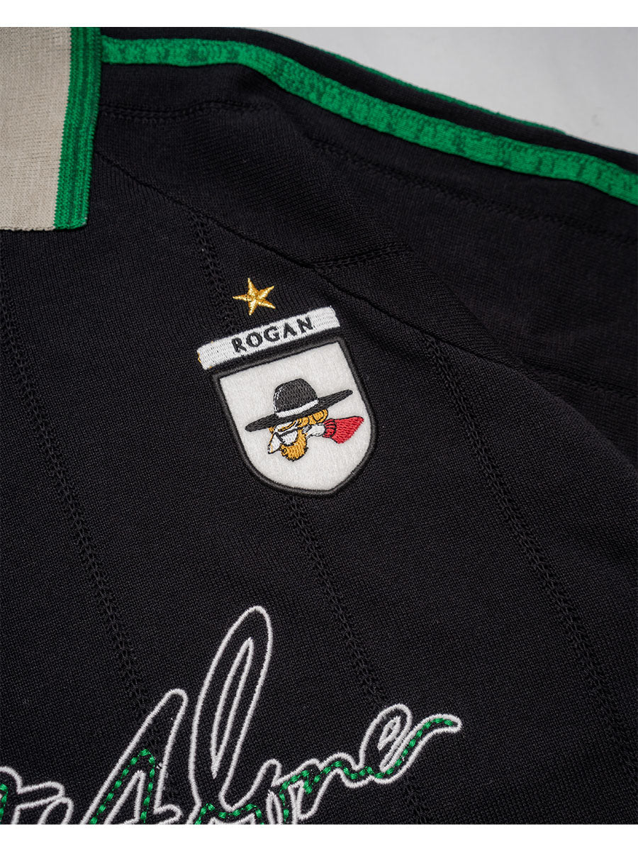 KNIT GAME SHIRT -BLACK-