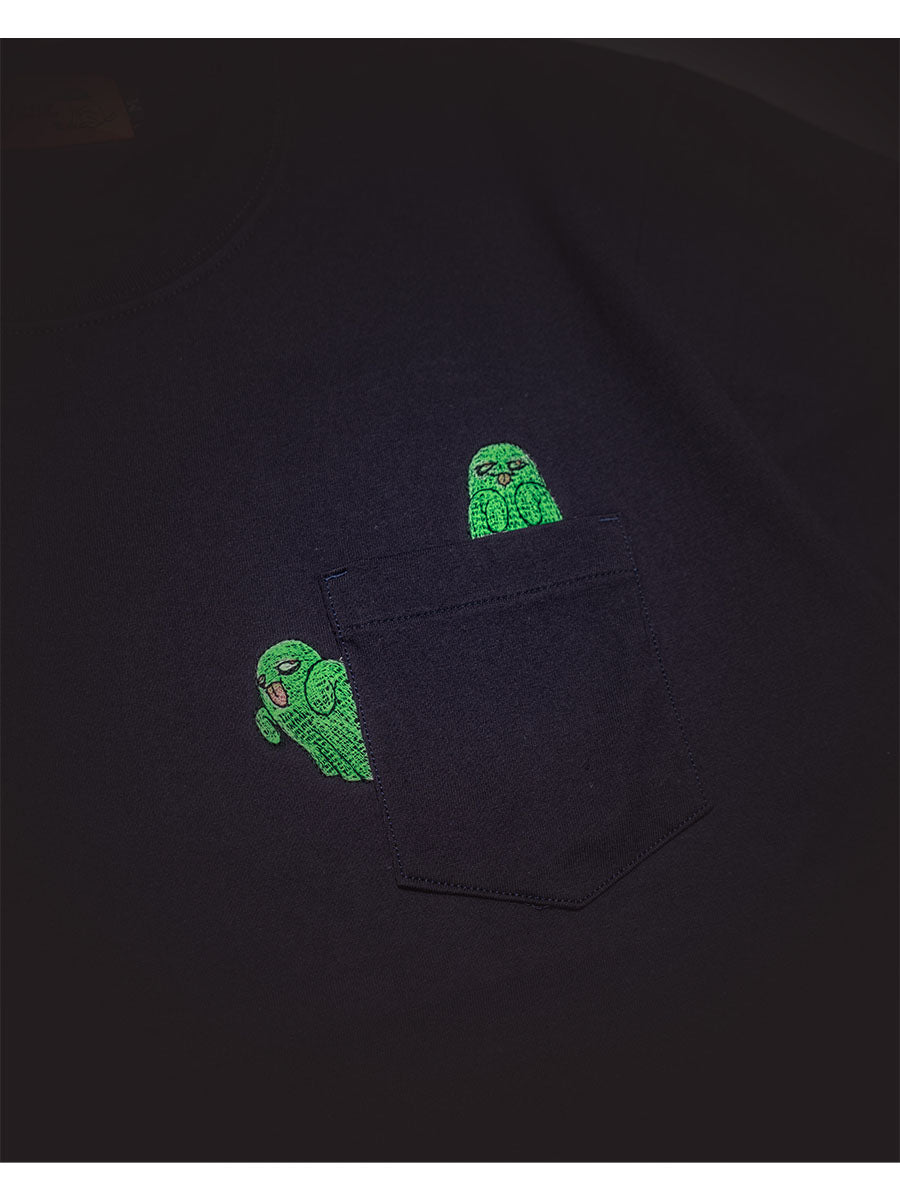GHOST POCKET TEE -NAVY-