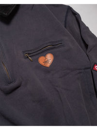 HALF ZIP SWEAT -CHARCOAL-