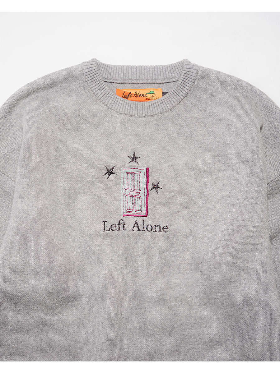 CREW KNIT -GREY-