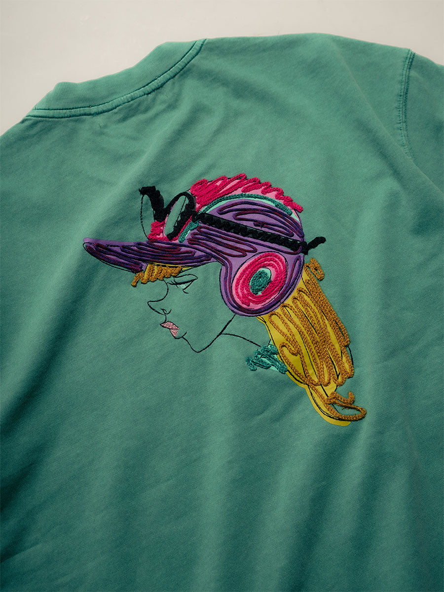 GIRL PIGMENT S/S TEE -GREEN-