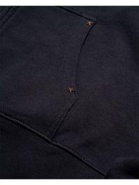 LEOPARD ZIP PARKA -NAVY-
