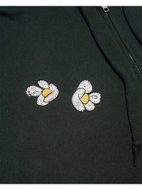FLOWER ZIP PARKA -GREEN-