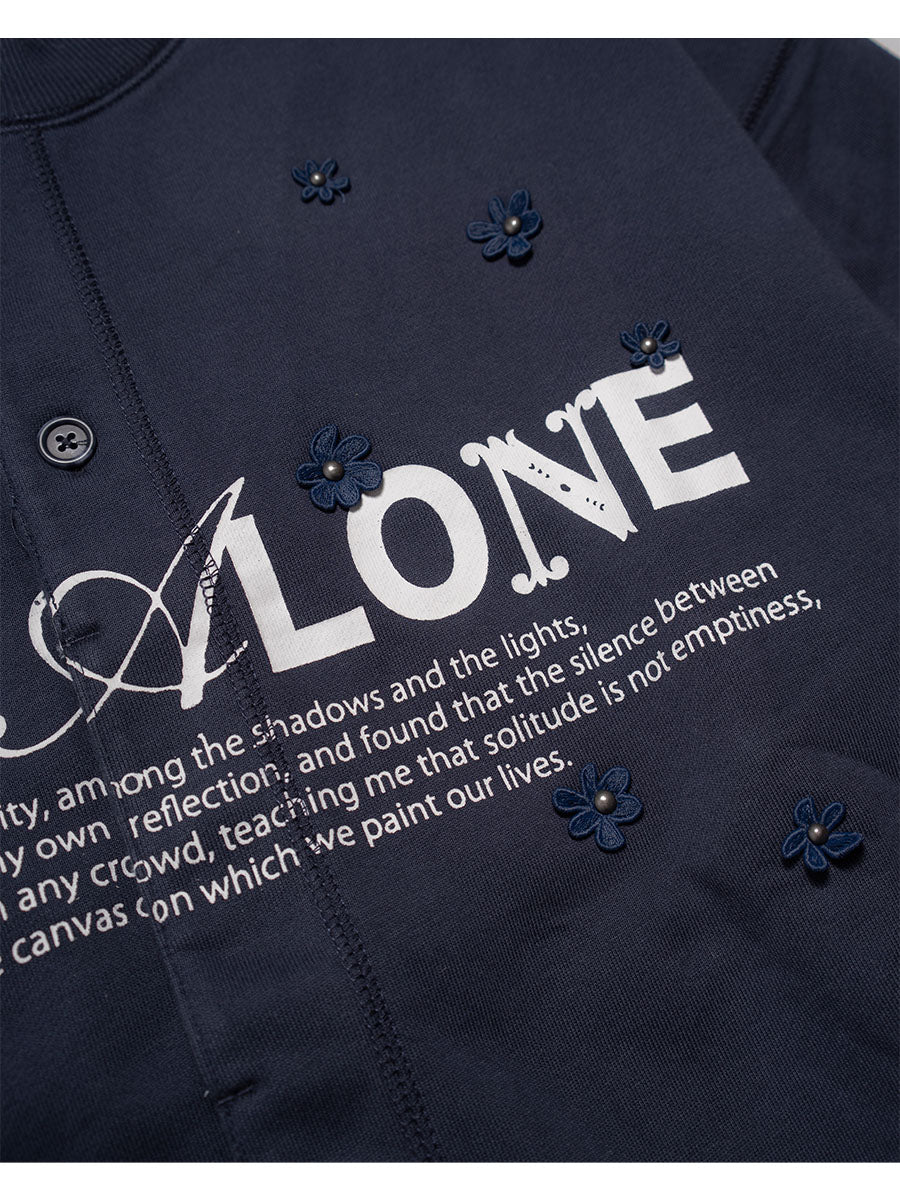 LEFT ALONE FLOWER GARDEN CARDIGAN -NAVY- – LEFT ALONE OFFICIAL