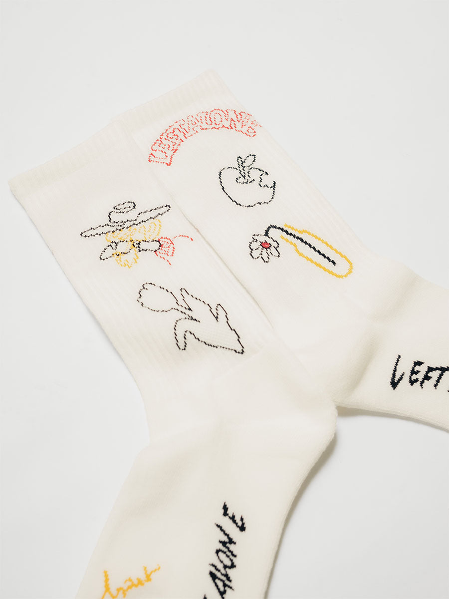 DRAWN SOX -OFF WHITE-
