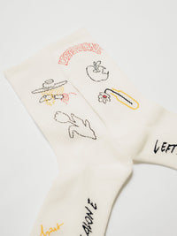 DRAWN SOX -OFF WHITE-