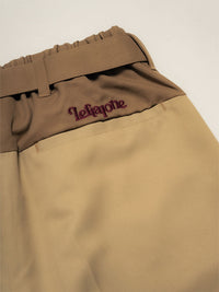 BELT TROUSERS -BEIGE-