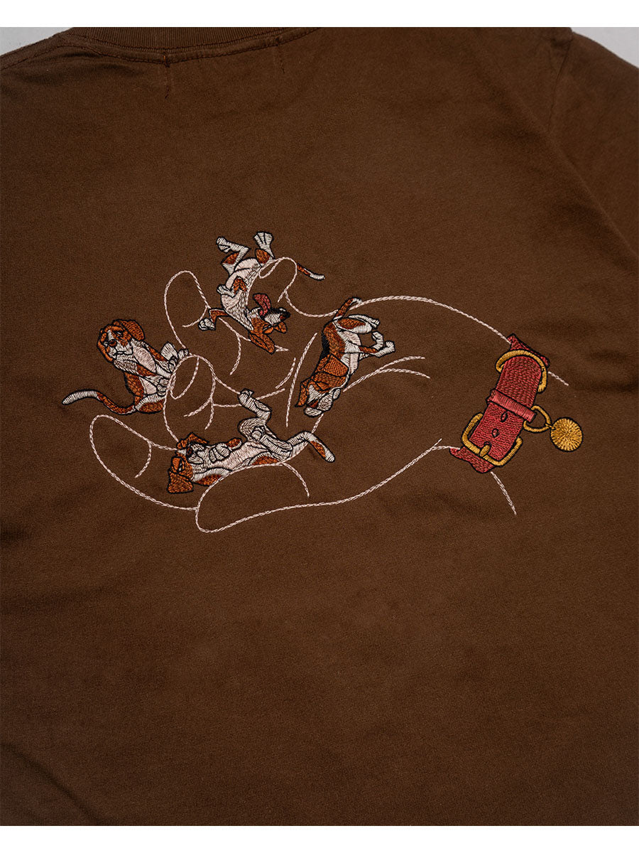 FREE DOG SS TEE -BROWN-