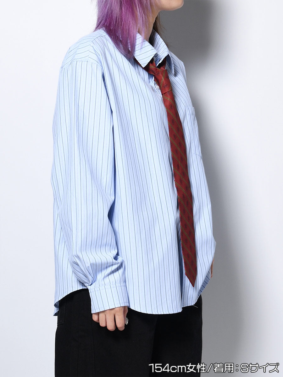 TIE L/S SHIRT -BLUE-