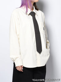 TIE L/S SHIRT -LIGHT YELLOW-