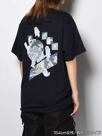 GHOST POCKET TEE -NAVY-