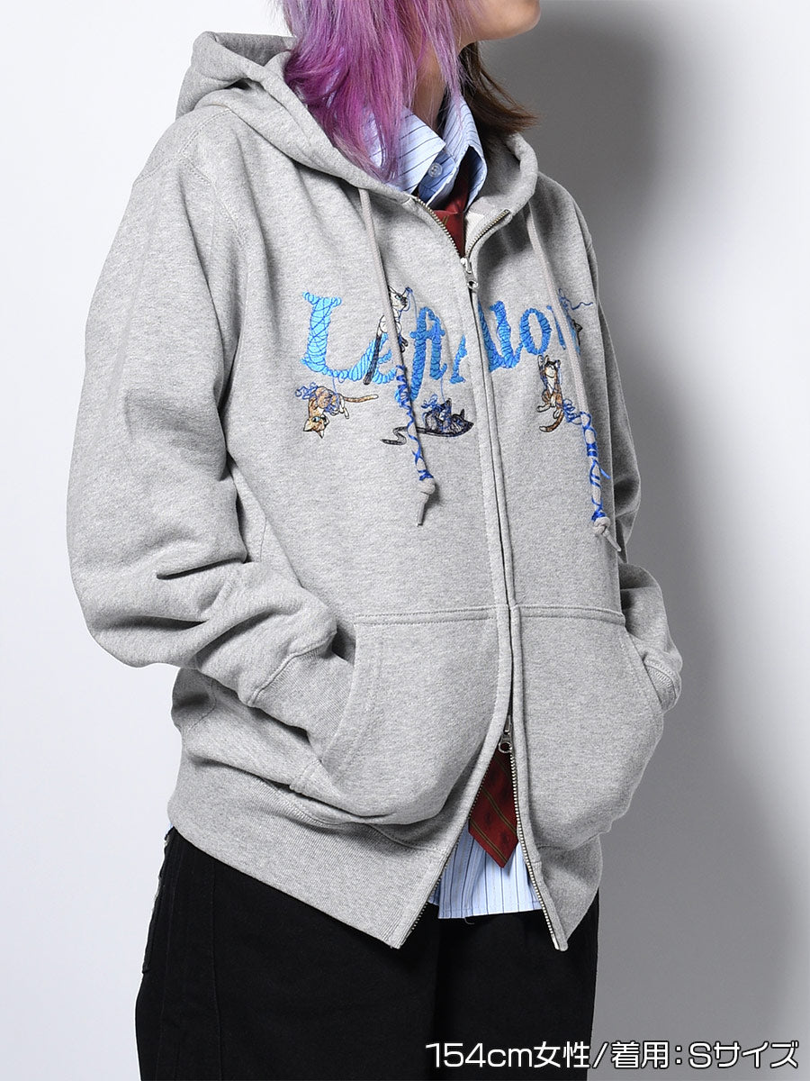 CAT ZIP PARKA -HEATHER GREY-
