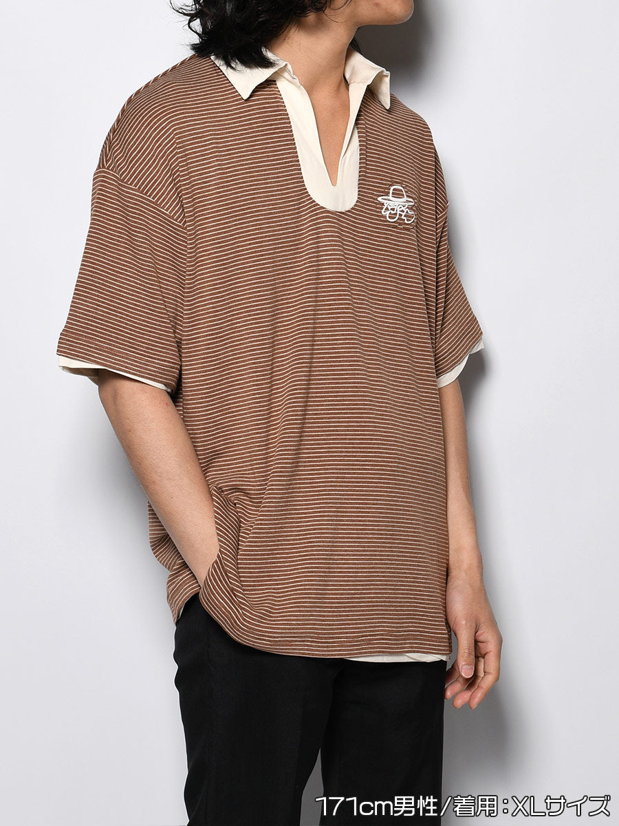 BORDER SS SKIPPER SH -BROWN-