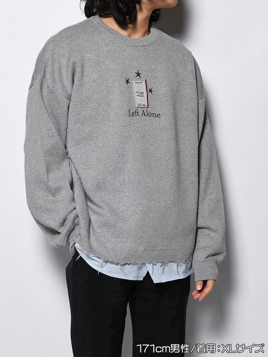 CREW KNIT -GREY-