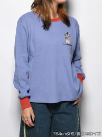 THERMAL RINGER LS TEE -BLUE-