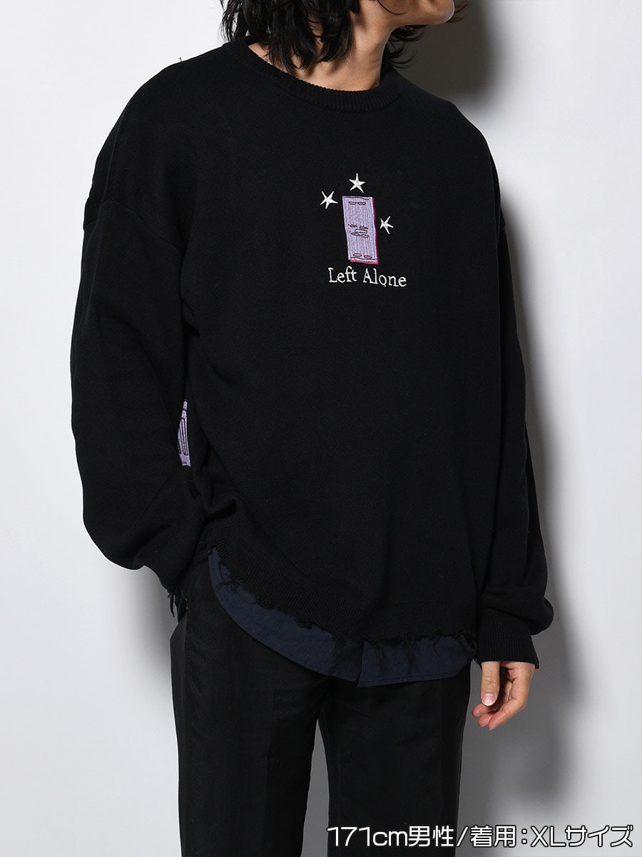 CREW KNIT -BLACK-