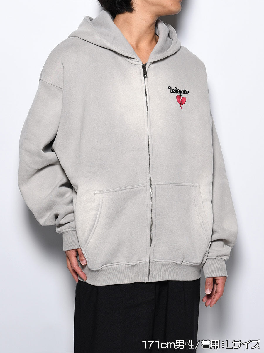 HEART ZIP PARKA -IVORY-