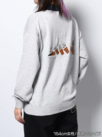 KNIT POLO -GREY-