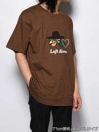 ICON FLOCKING SS TEE -BROWN-