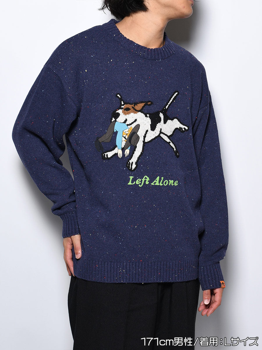 DOG KNIT -NAVY-