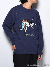 DOG KNIT -NAVY-