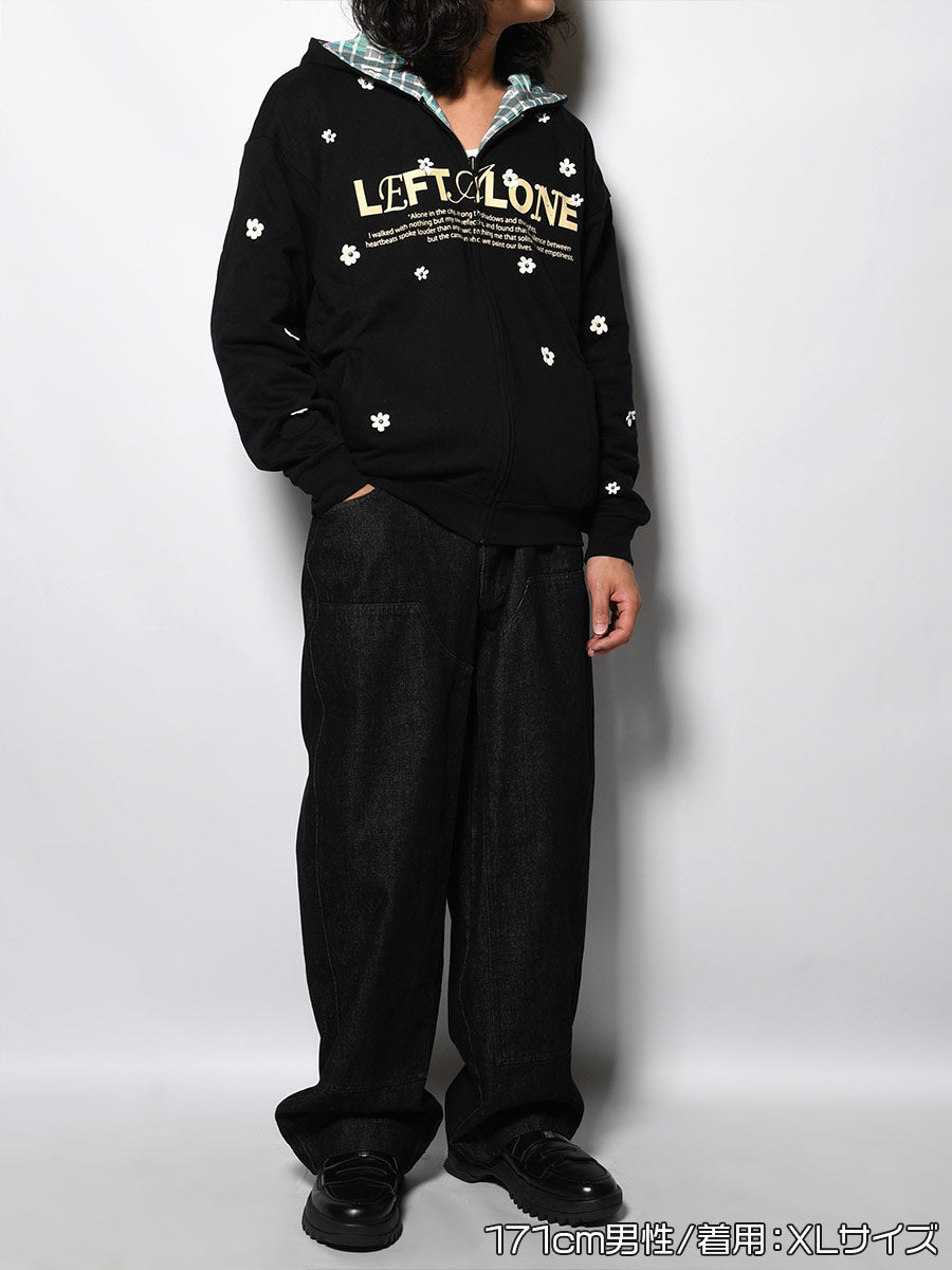 REVERSIBLE HOODIE -BLACK-