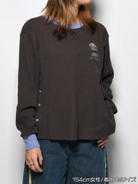 THERMAL RINGER LS TEE -CHARCOAL-