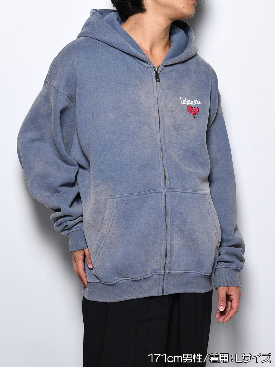 HEART ZIP PARKA -BLUE-