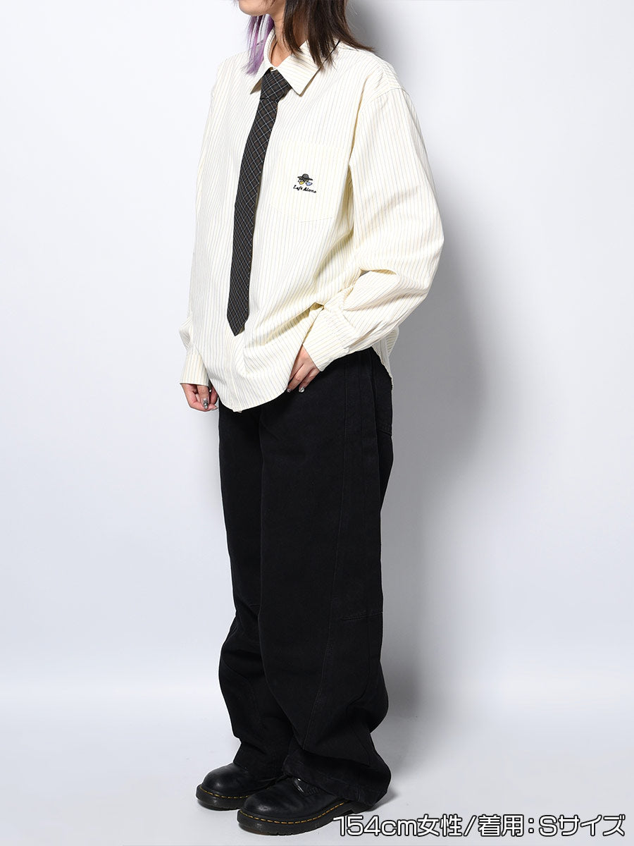 TIE L/S SHIRT -LIGHT YELLOW-