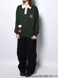 KNIT POLO -GREEN-