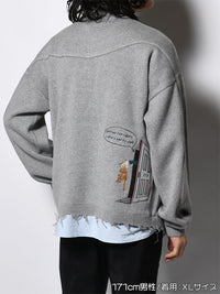 CREW KNIT -GREY-