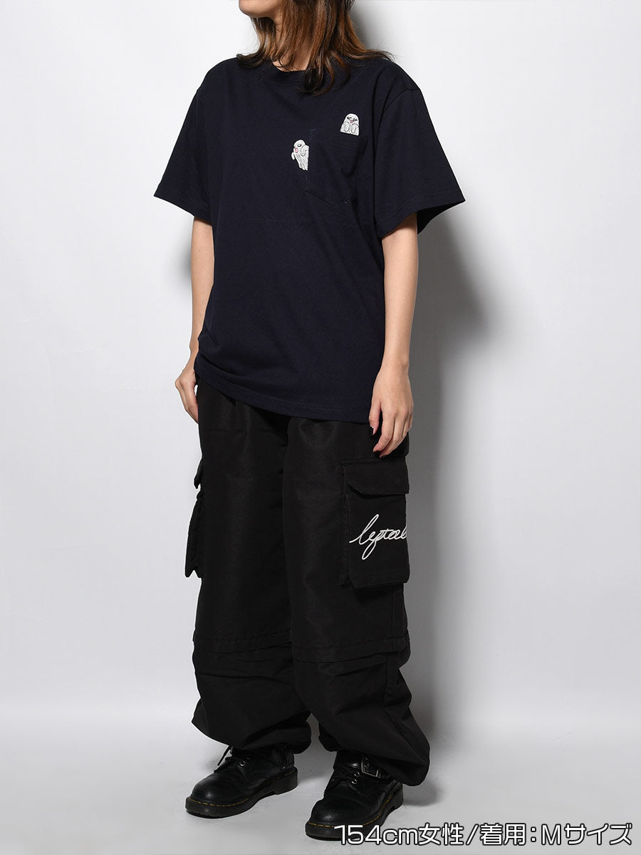 GHOST POCKET TEE -NAVY-
