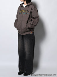 RAW WAVE DENIM PANTS -BLACK-