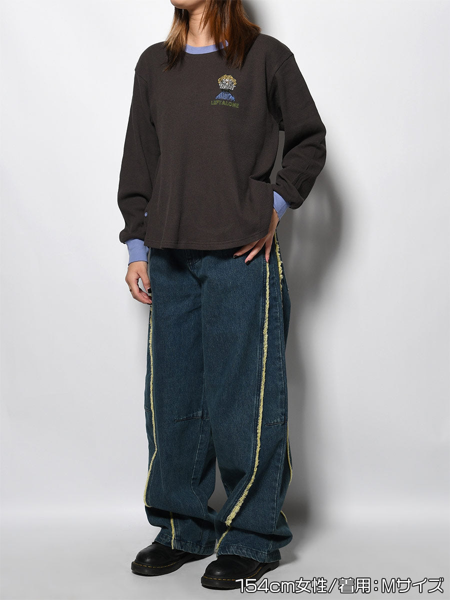 THERMAL RINGER LS TEE -CHARCOAL-