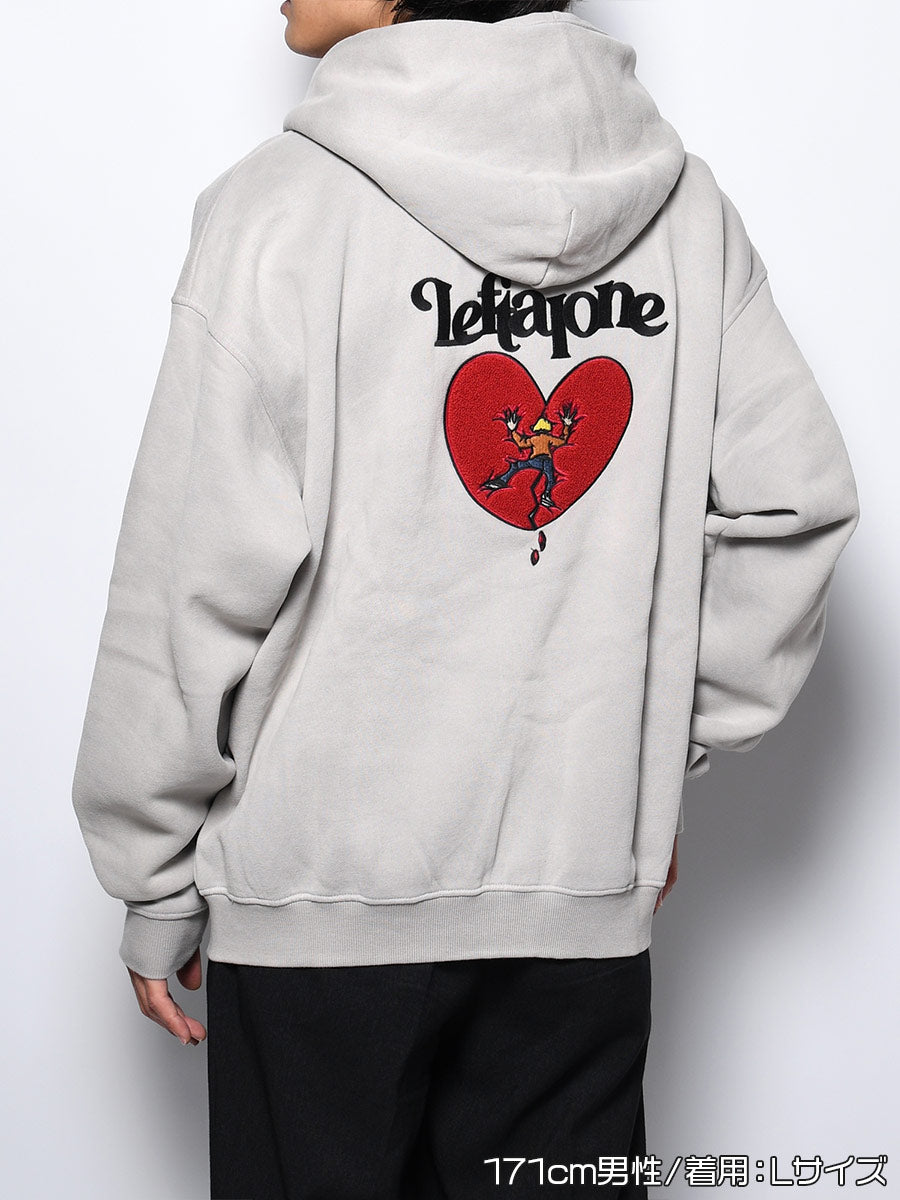 HEART ZIP PARKA -IVORY-