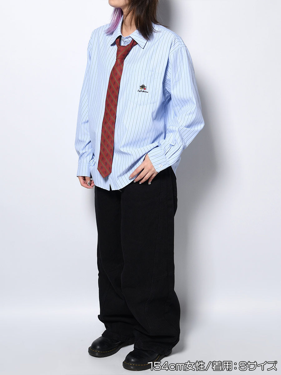 TIE L/S SHIRT -BLUE-