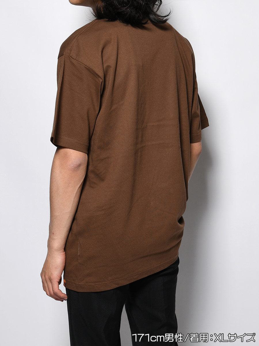 ICON FLOCKING SS TEE -BROWN-