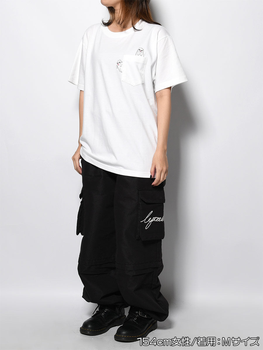 GHOST POCKET TEE -WHITE-