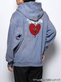 HEART ZIP PARKA -BLUE-