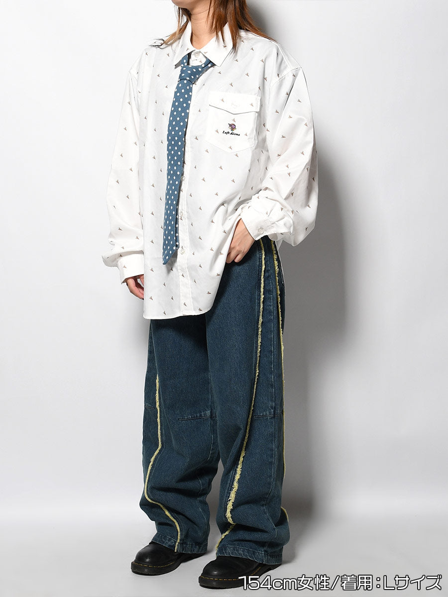 KNIT TIE LS SHIRT -PATTERN-