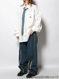KNIT TIE LS SHIRT -PATTERN-
