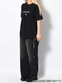 WAVE DENIM PANTS -BLACK-