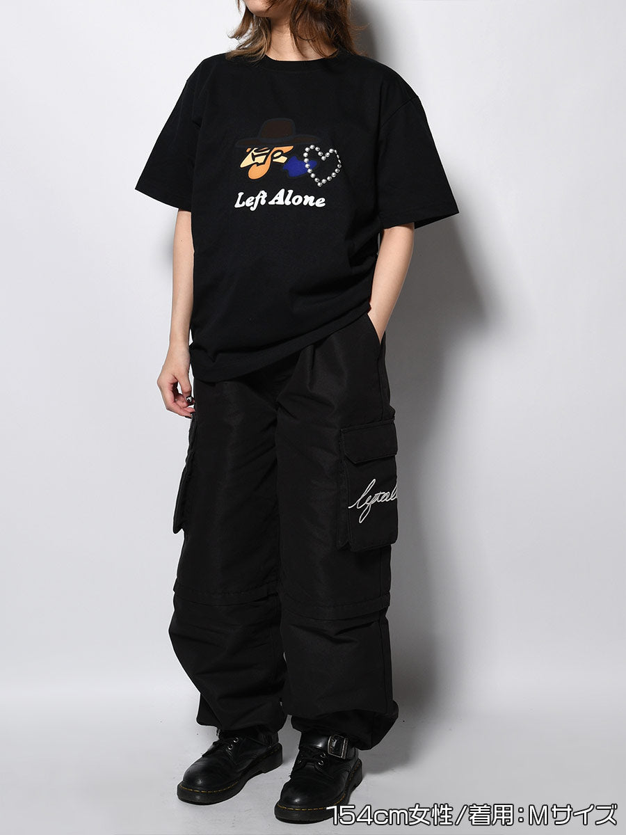 ICON FLOCKING SS TEE -BLACK-