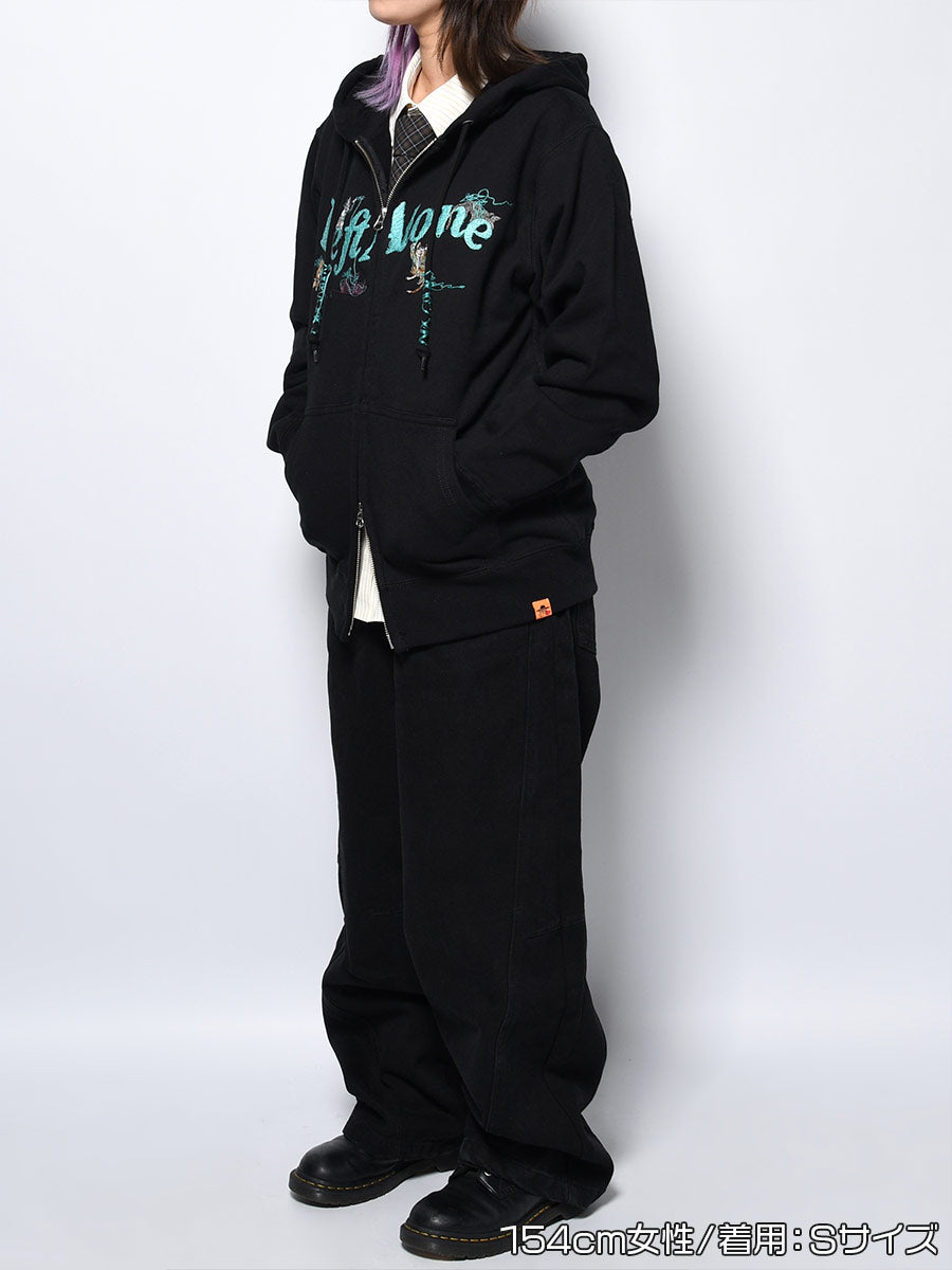 CAT ZIP PARKA -BLACK-