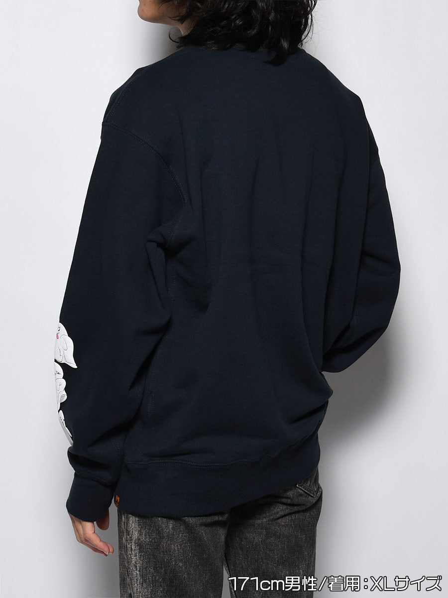GHOST PUFF SWEAT -NAVY-