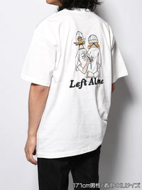 FLOWER BEHIND SS TEE -WHITE-